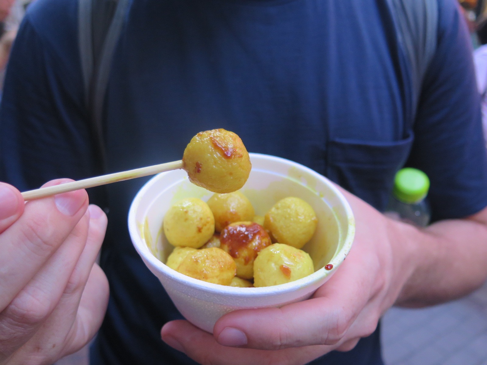 bowl of curry fish balls